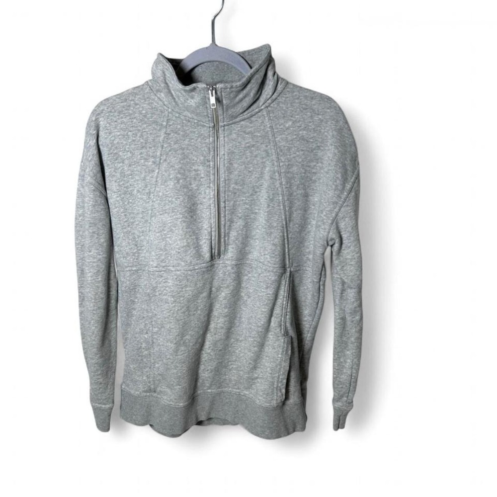 EVEREVE 1/4 Zip Sweatshirt Pullover‎ Women's Light Gray/Heather High Neck Sz XS